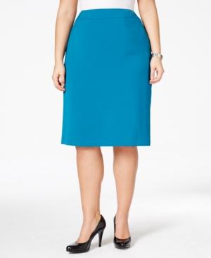Tahari Asl Plus Size Ponte Skirt