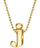Alex Woo Initial J Pendant Necklace In 14k Gold