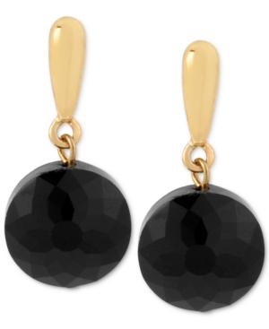 Kenneth Cole New York Earrings, Gold-tone Faceted Bead Drop Earrings
