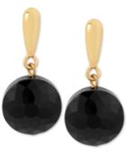 Kenneth Cole New York Earrings, Gold-tone Faceted Bead Drop Earrings