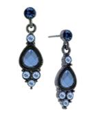 2028 Earrings, Montana Blue Crystal Drop