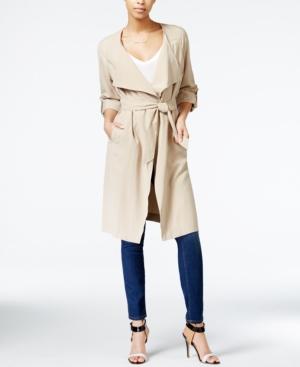 Guess Fatima Draped Roll-tab-sleeve Coat