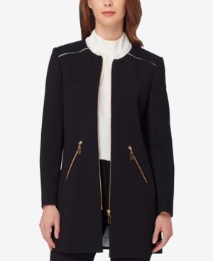 Tahari Asl Zip-pocket Topper Jacket