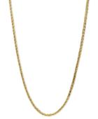 14k Gold Necklace, 18 Diamond Cut Wheat Chain