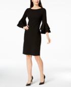 Calvin Klein Tiered-bell-sleeve Sheath Dress