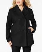 Kenneth Cole Plus Size Double-breasted Peacoat