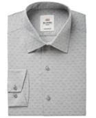 Ben Sherman Men's Slim-fit Grey Heather Dobby Dress Shirt