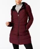 Inc International Concepts Velvet-trim Puffer Coat, Created For Macy's