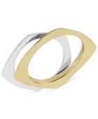 Robert Lee Morris Soho Two-tone Geometric Bangle Bracelet