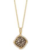 Le Vian Chocolatier Diamond Cluster 18 Pendant Necklace (5/8 Ct. T.w.) In 14k Gold