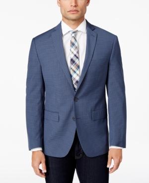 Ryan Seacrest Distinction Men's Slim-fit Blue Mini-check Sport Coat, Only At Macy's