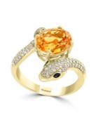 Effy Citrine (2-1/2 Ct. T.w.) And Diamond (1/3 Ct. T.w.) Ring In 14k Gold