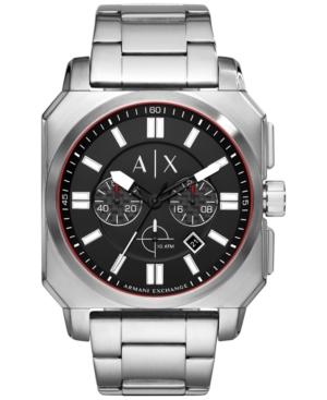 Ax Armani Exchange Men's Chronograph Stainless Steel Bracelet Watch 45x44mm Ax1650