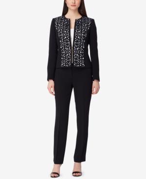 Tahari Asl Laser-cut Pantsuit