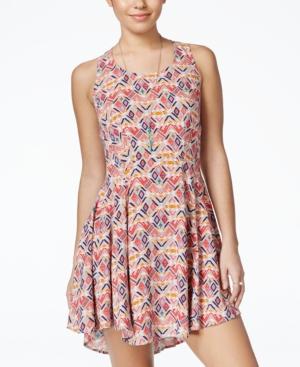 Be Bop Juniors' Printed Sleeveless Fit & Flare Dress