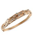 D'oro By Effy Diamond Textured Bangle (1 Ct. T.w.) In 14k Gold
