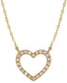 Diamond Butterfly Pendant Necklace (1/10 Ct. T.w.) In 10k Gold