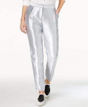 Armani Exchange Metallic Crinkle Pants