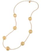 Trina Turk Gold-tone Cut-out Bead Long Necklace