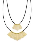 Inc International Concepts Gold-tone Imitation Suede Double Row Necklace, Created For Macy's
