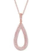 Wrapped In Love Diamond Pave Teardrop Pendant Necklace (1/2 Ct. T.w.) In 14k Rose Gold, Created For Macy's