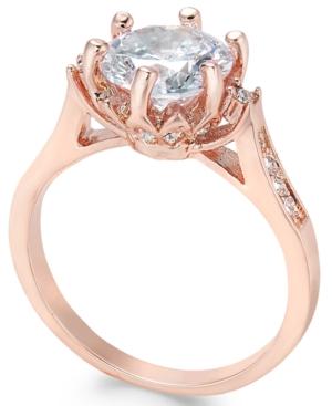 Charter Club Rose Gold-tone Round Crystal Ring, Only At Macy's