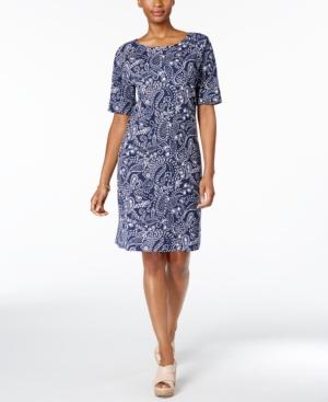 Karen Scott Paisley-print Sheath Dress, Only At Macy's