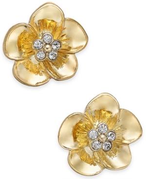 Vera Bradley Gold-tone Petals Stud Earrings