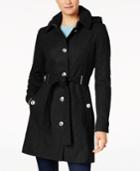 Calvin Klein Plus Size Hooded Belted Walker Coat