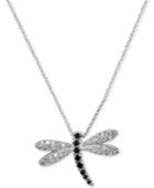 Giani Bernini Cubic Zirconia Dragonfly Pendant Necklace In Sterling Silver, Created For Macy's