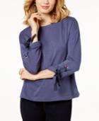 I.n.c. Tie-cuff Drop-shoulder Sweater, Created For Macy's