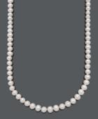 "belle De Mer Pearl Necklace, 20"" Cultured Freshwater Pearl Strand (9-10mm)"