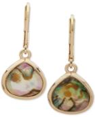 Anne Klein Gold-tone Stone Drop Earrings