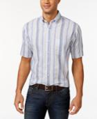 Club Room Big And Tall Short Sleeve Stripe Shirt, Only At Macy's