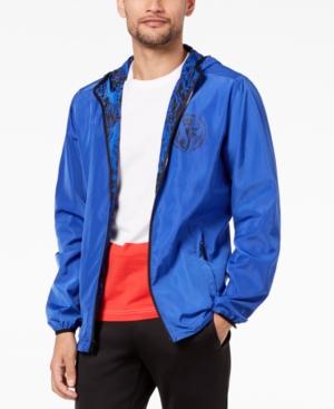 Versace Men's Reversible Cobalt Tiger-print Jacket