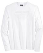 Armani Jeans Men's Long-sleeve Graphic-print Eagle Logo T-shirt