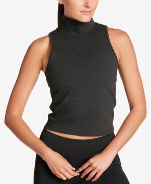 Dkny Mock-neck Cropped Top