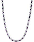 Amethyst (17 Ct. T.w.) And Diamond Accent Collar Necklace In Sterling Silver