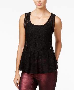 Jessica Simpson Regine Lace Peplum Top