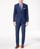 Vince Camuto Men's Slim-fit Stretch Blue Solid Suit