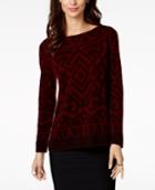 Charter Club Printed Cashmere Sweater, Created For Macy's
