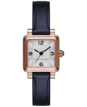 Marc By Marc Jacobs Women's Vic Navy Leather Strap Watch 20x20mm Mj1546