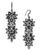 Inc International Concepts Hematite Tone Crystal Cluster Drop Earrings, Created For Macy's