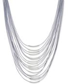 Inc International Concepts Silver-tone Multi-row Cord Necklace, Only At Macy's
