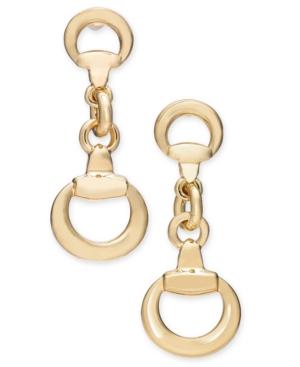 Charter Club Gold-tone Horse-bit Drop Earrings, Created For Macy's
