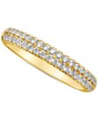 Diamond Double Row Band (1/2 Ct. T.w.) In 14k White Gold, Yellow Gold & Rose Gold
