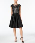 Calvin Klein Sequined Fit & Flare Cocktail Dress