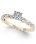 Diamond Twist Engagement Ring (1/2 Ct. T.w.) In 14k Gold