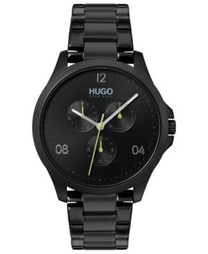 Hugo Men's #risk Black Stainless Steel Bracelet Watch 41mm