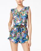 Marilyn Monroe Juniors' Printed Surplice Romper